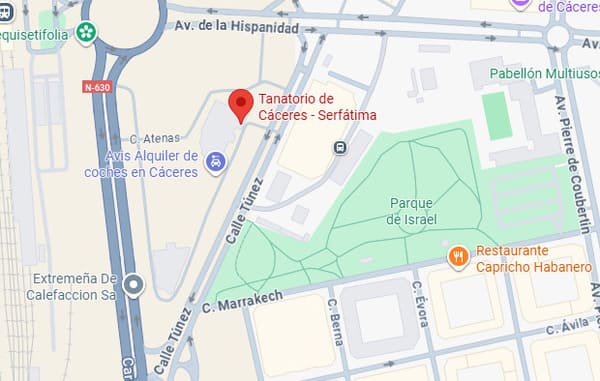 ¿Cómo Llegar al Tanatorio de Cáceres?